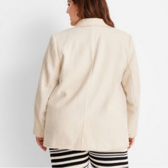 Cream Blazer for Women - Picture 2 of 13